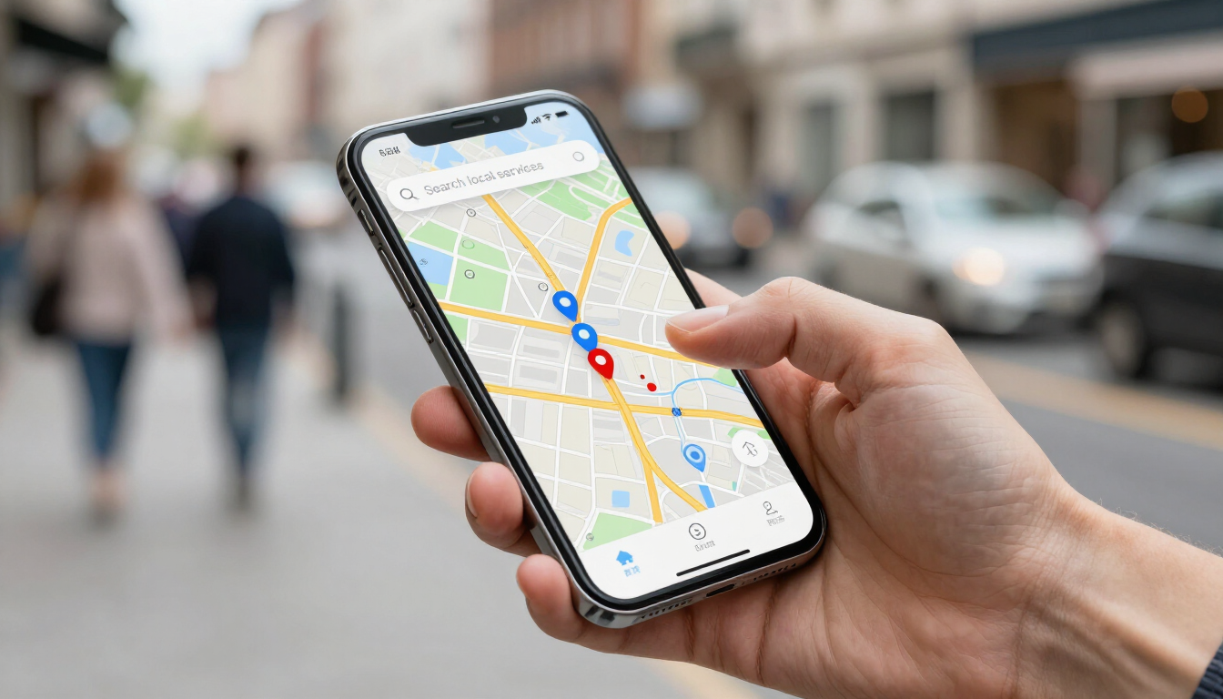 Searching for local services on a smartphone