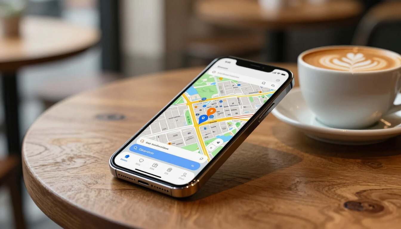 Local search results on a smartphone