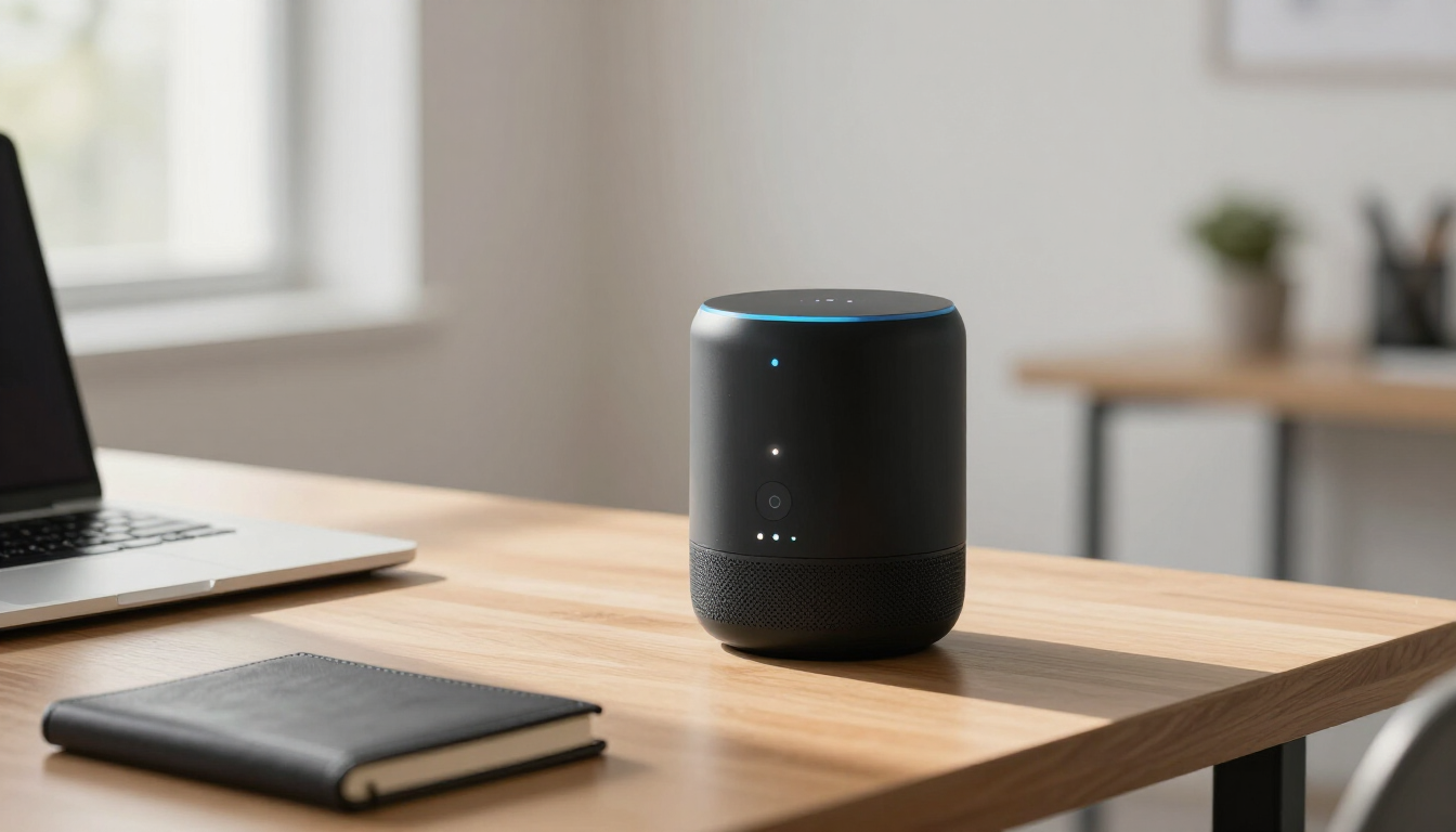 Smart speaker in a modern office