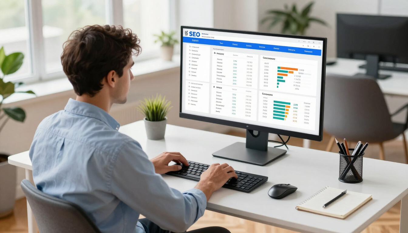 SEO expert analyzing local competition data.