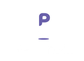 Purple stylized letter &ldquo;P&rdquo; logo on a white background