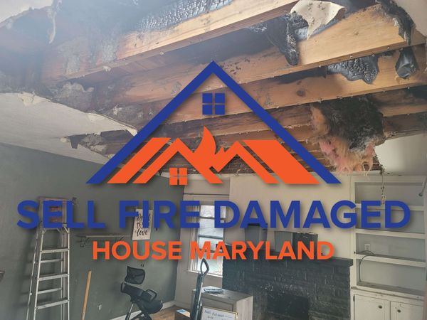A house with fire damage in Maryland