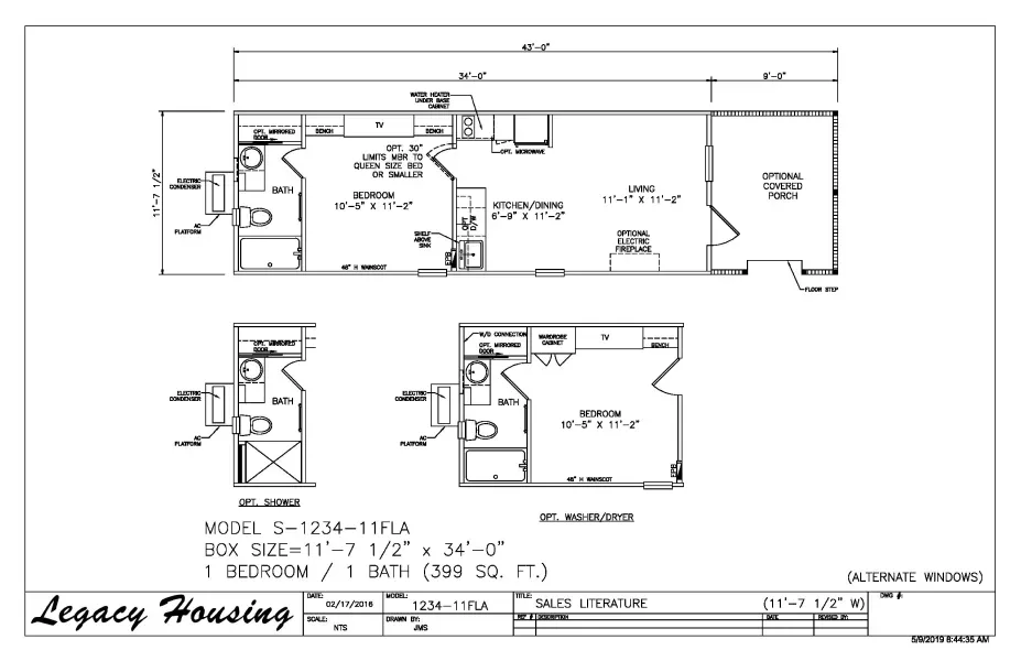 Legacy Tiny Hacienda floorplan