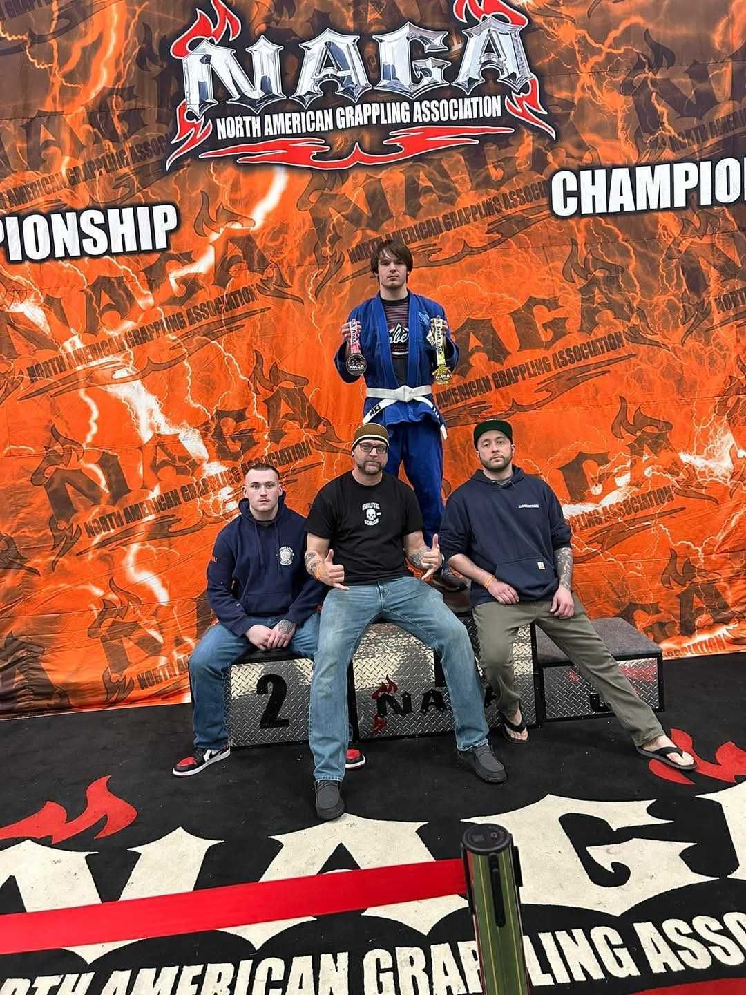 Students practicing Jiu Jitsu at Roberts Family Mixed Martial Arts in Orange, MA.