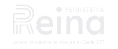 Logo for Ferretería Reina, including text and a stylized 'R'. 