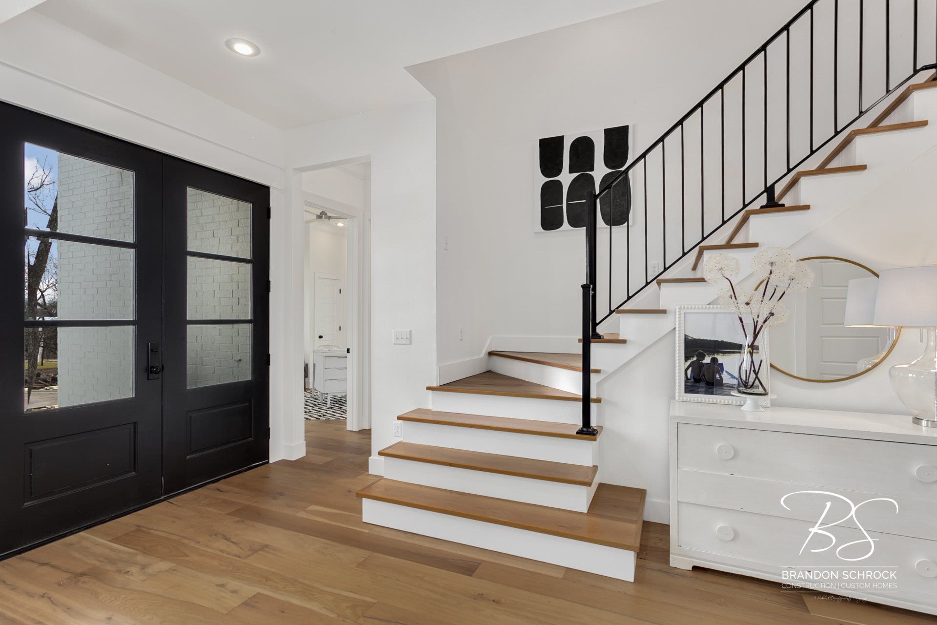 eclectic modern home entryway