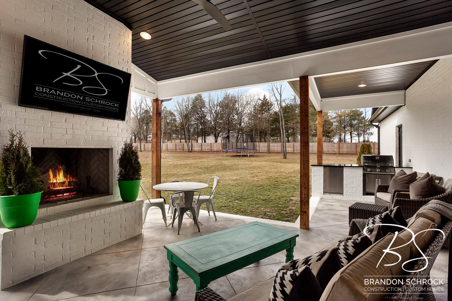 eclectic modern patio