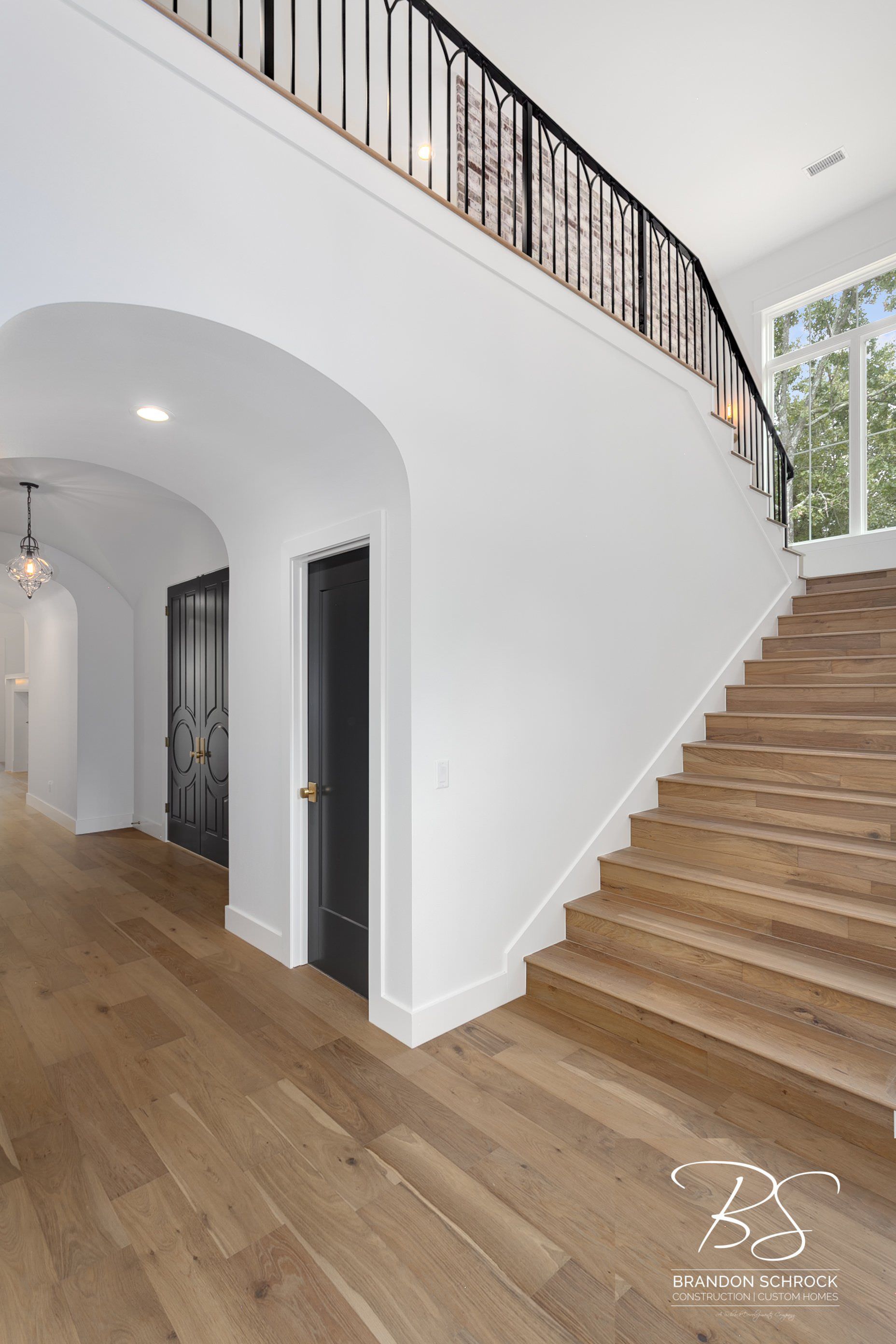 modern french country entryway