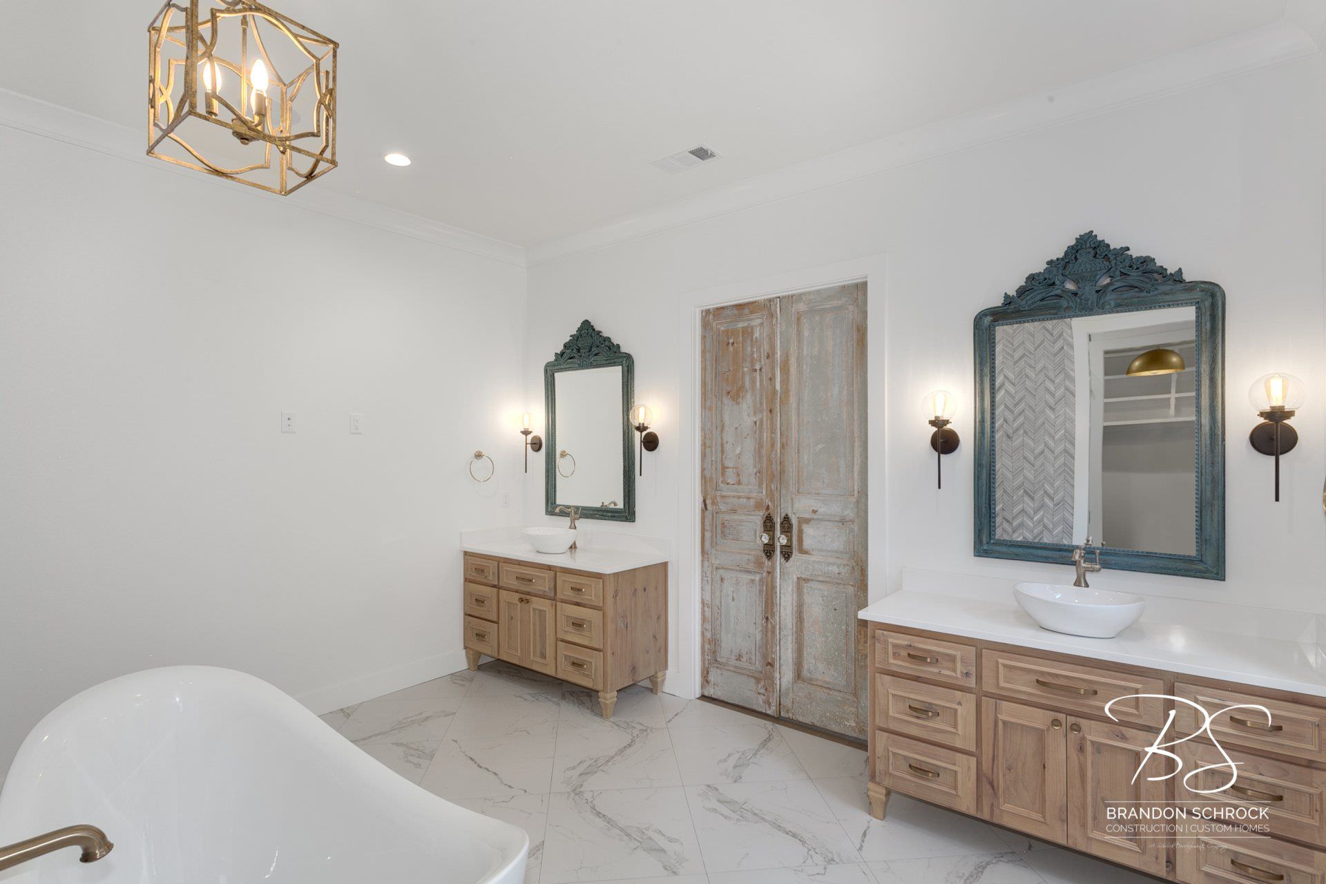 modern french country bathroom