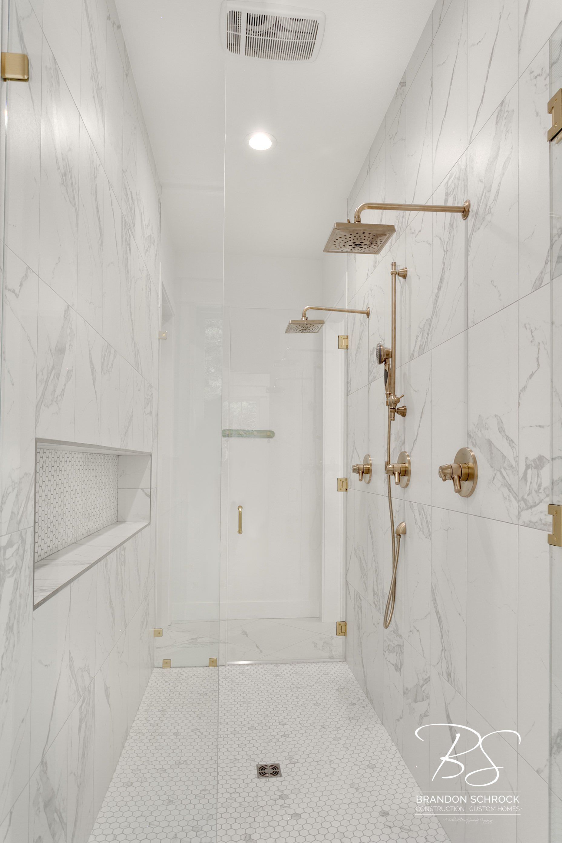 modern french country shower