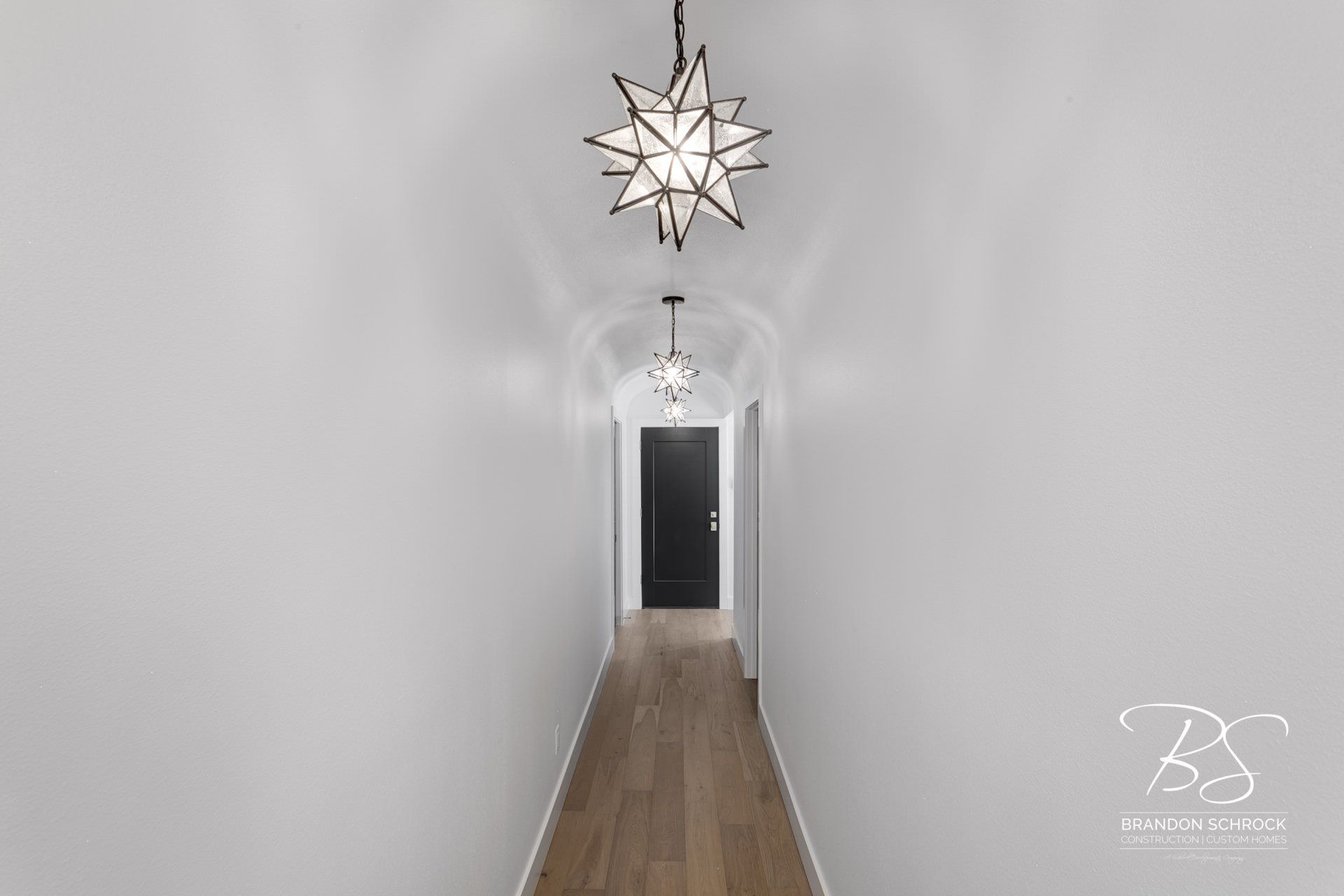 modern french country hallway
