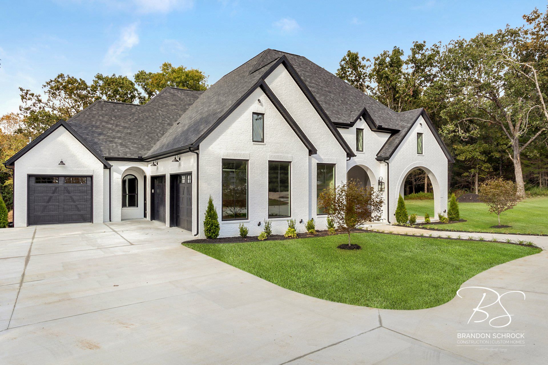 modern french country home exterior