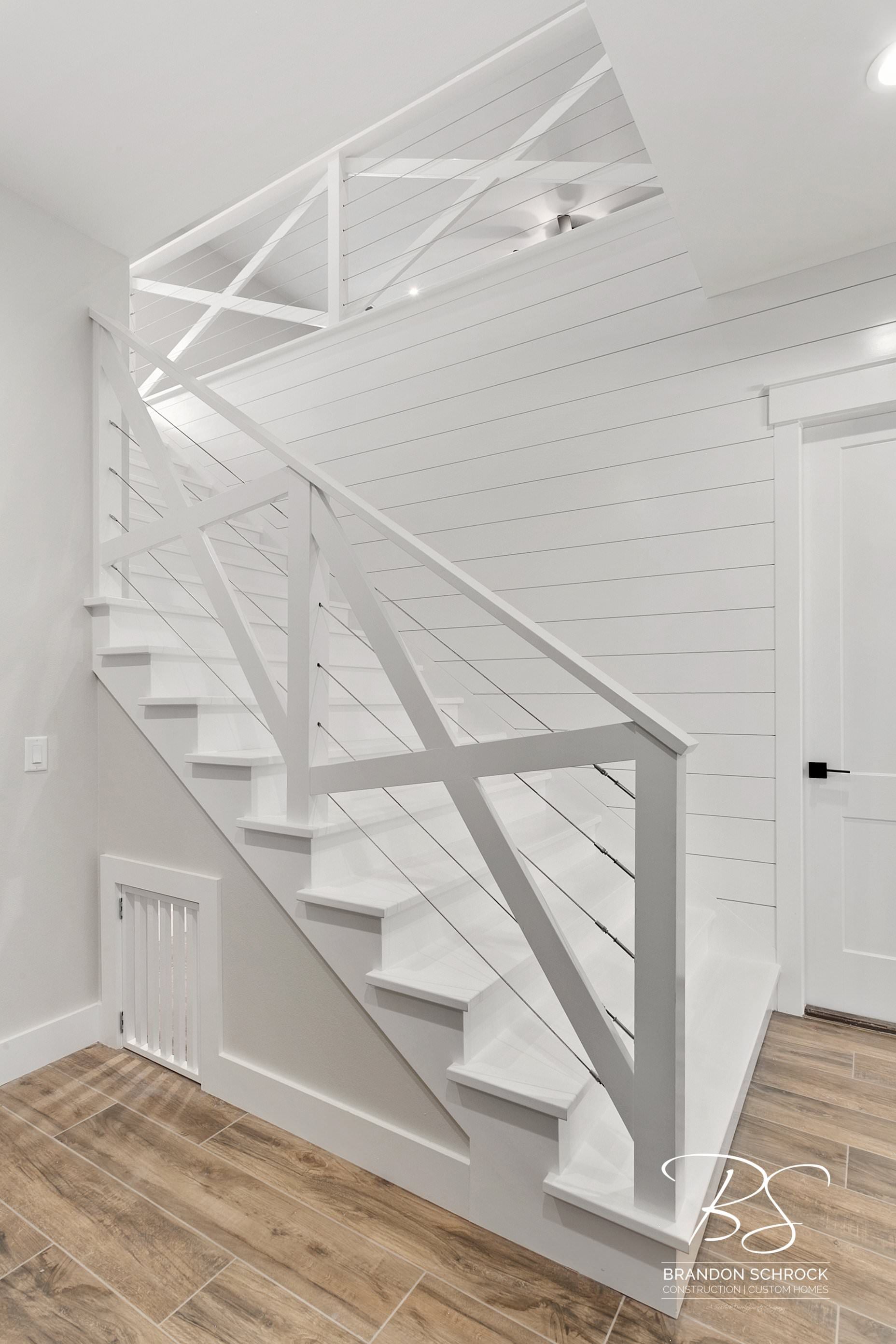 traditional modern farmhouse staircase