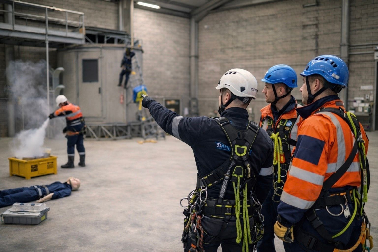 GWO Basic Safety Training (BST) practical session at Dangle Academy in Belfast, Northern Ireland