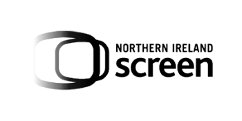 Northern Ireland Screen logo in black and gray text and icon on a white background