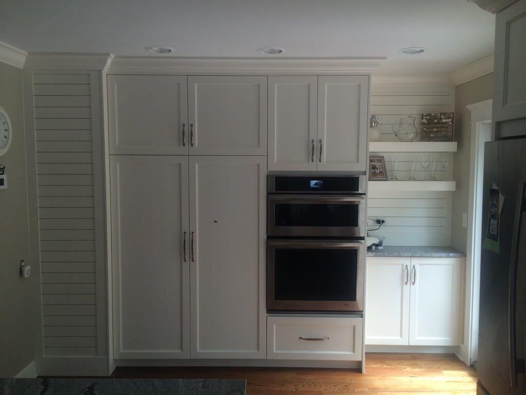 Front View of White Kitchen — South Amboy, NJ — WoodSmith Cabinet & Architectural Woodwork Co.