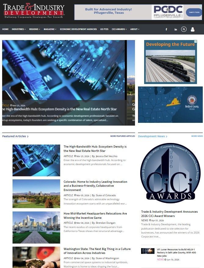 www.tradeandindustrydev.com Website Picture