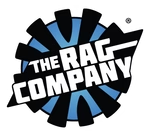 The Rat Company logo in black and white with a blue radial burst background