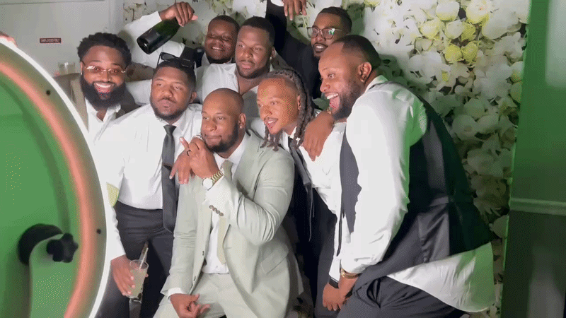 video of guestst in a photo booth at anchor inn