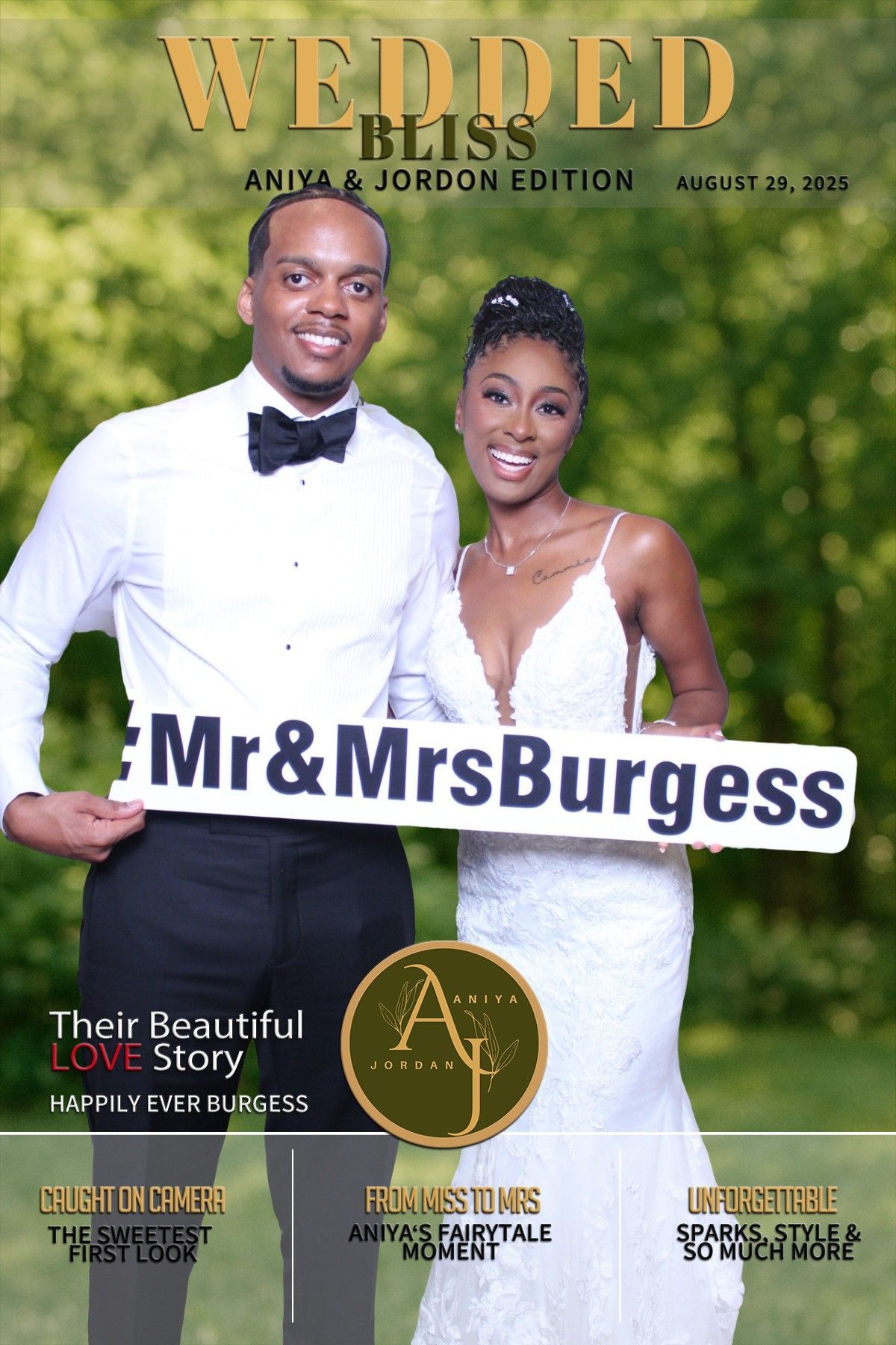 wedding magazine cover photo booth maryland