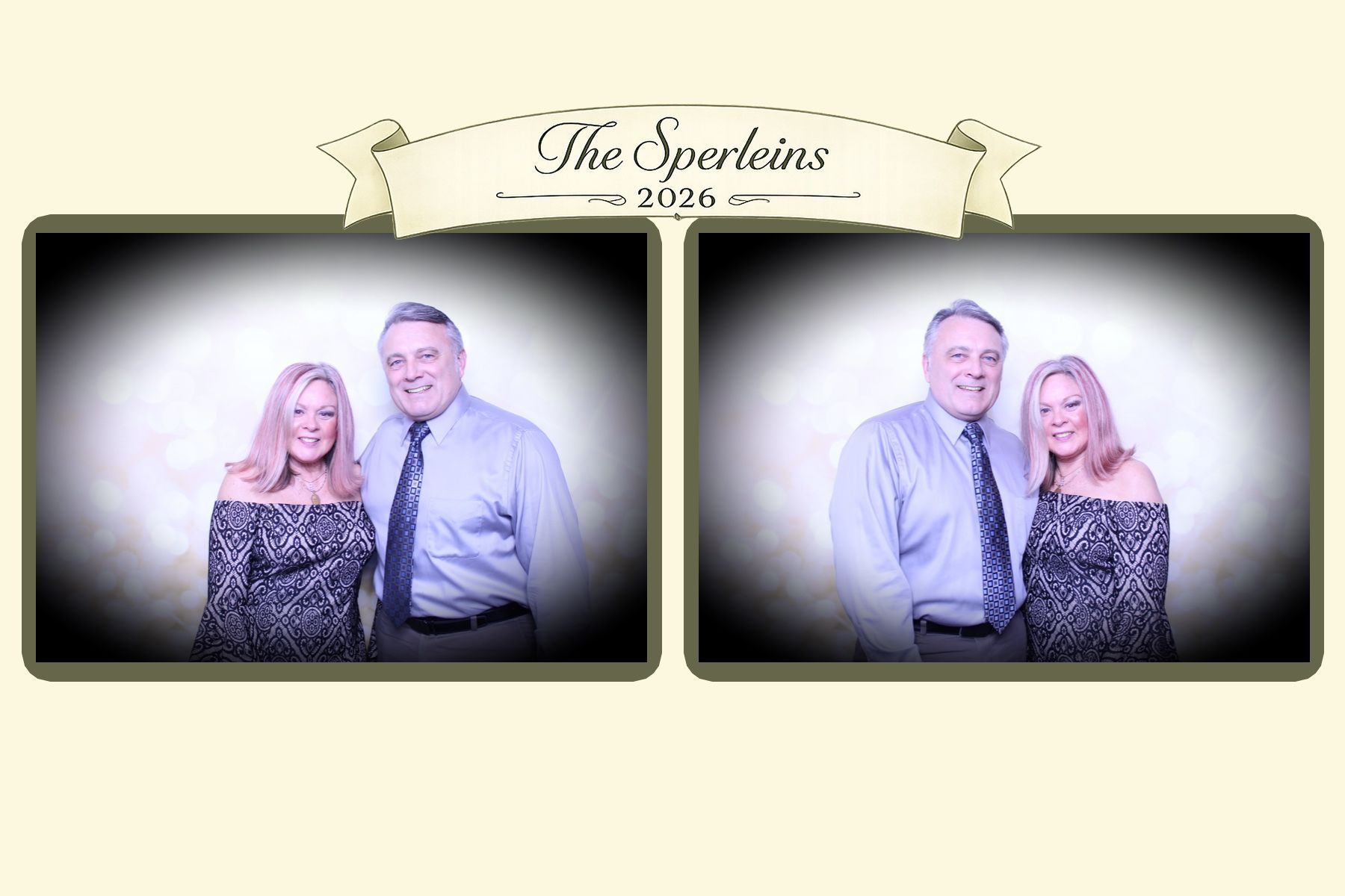 custom photo boothm template with added vintage style filter