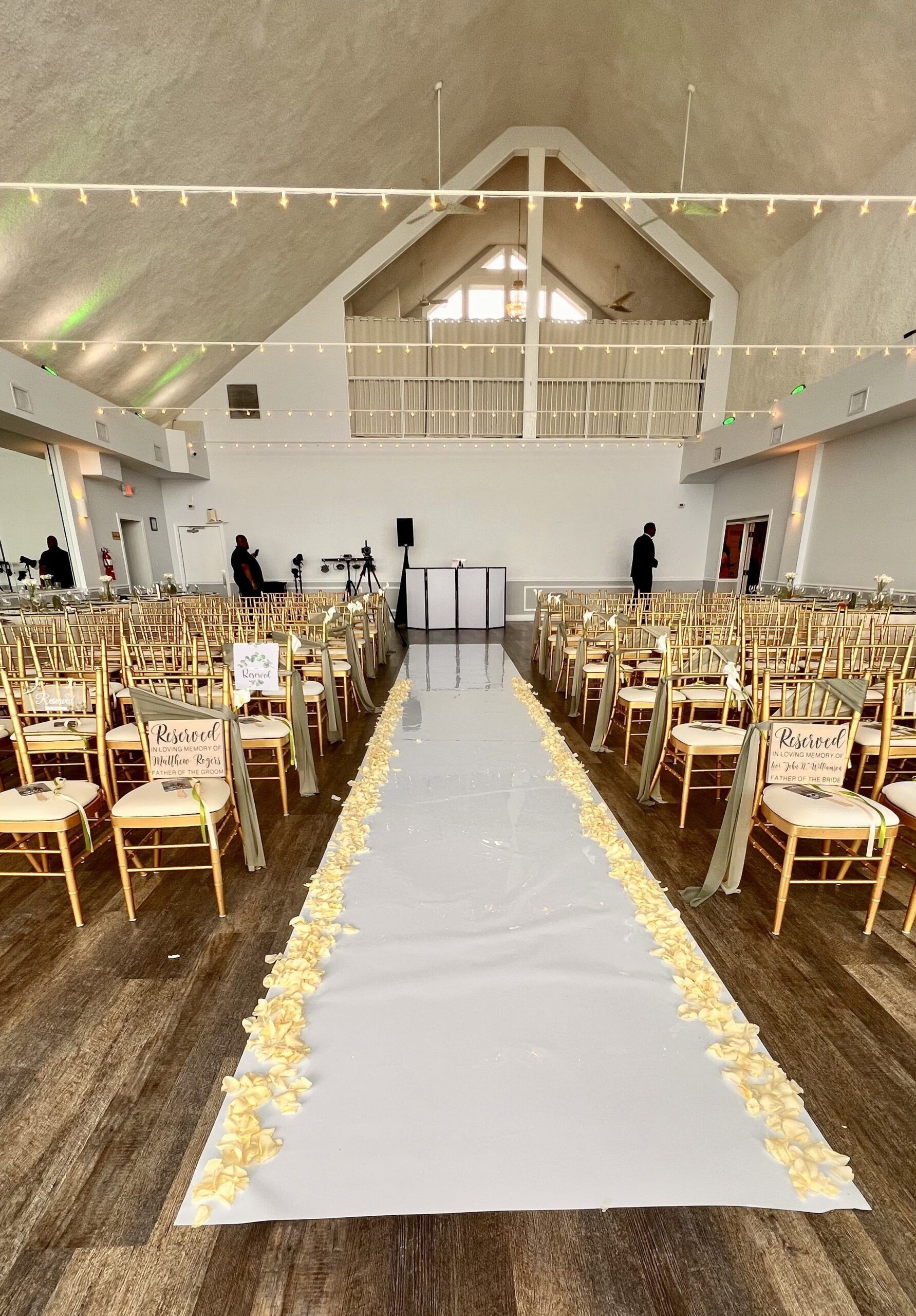 wedding ceremony area at celebrations chesapeake bay