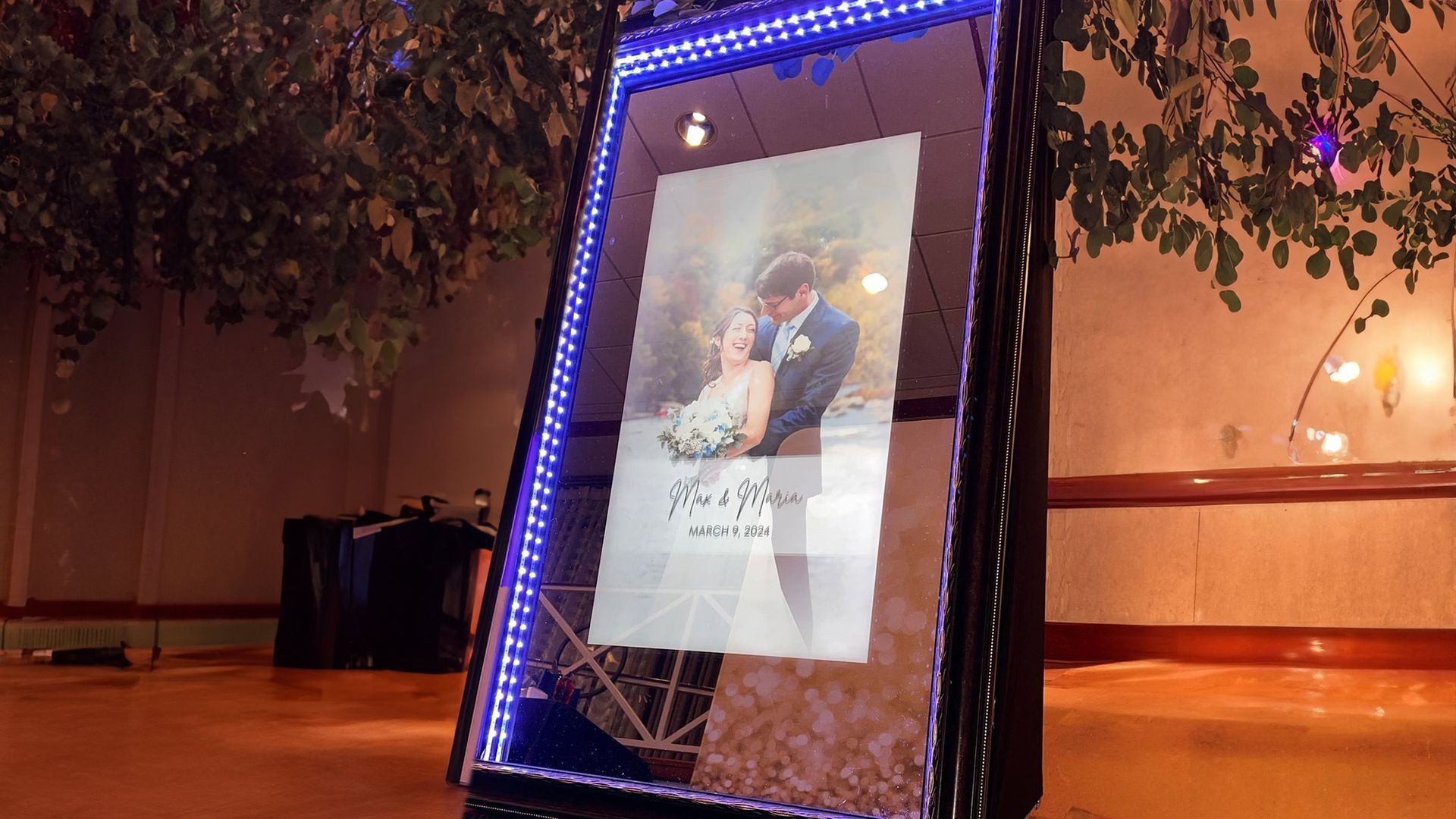 mirror booth with props