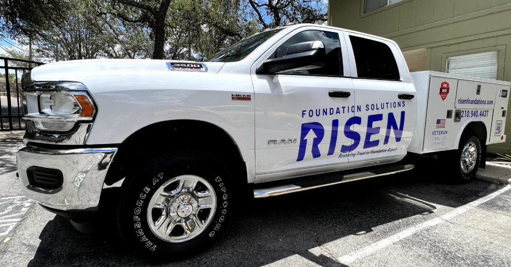 White work truck with White work truck with