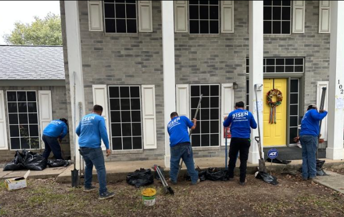 Team of Risen Foundation Solutions is working on a foundation repair.