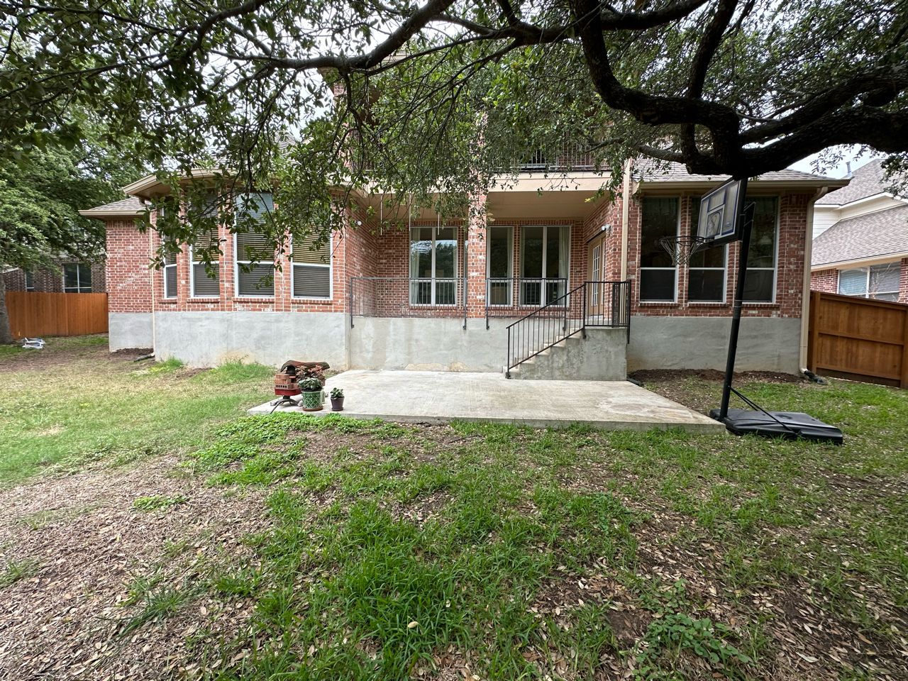 brick house with foundation repaired