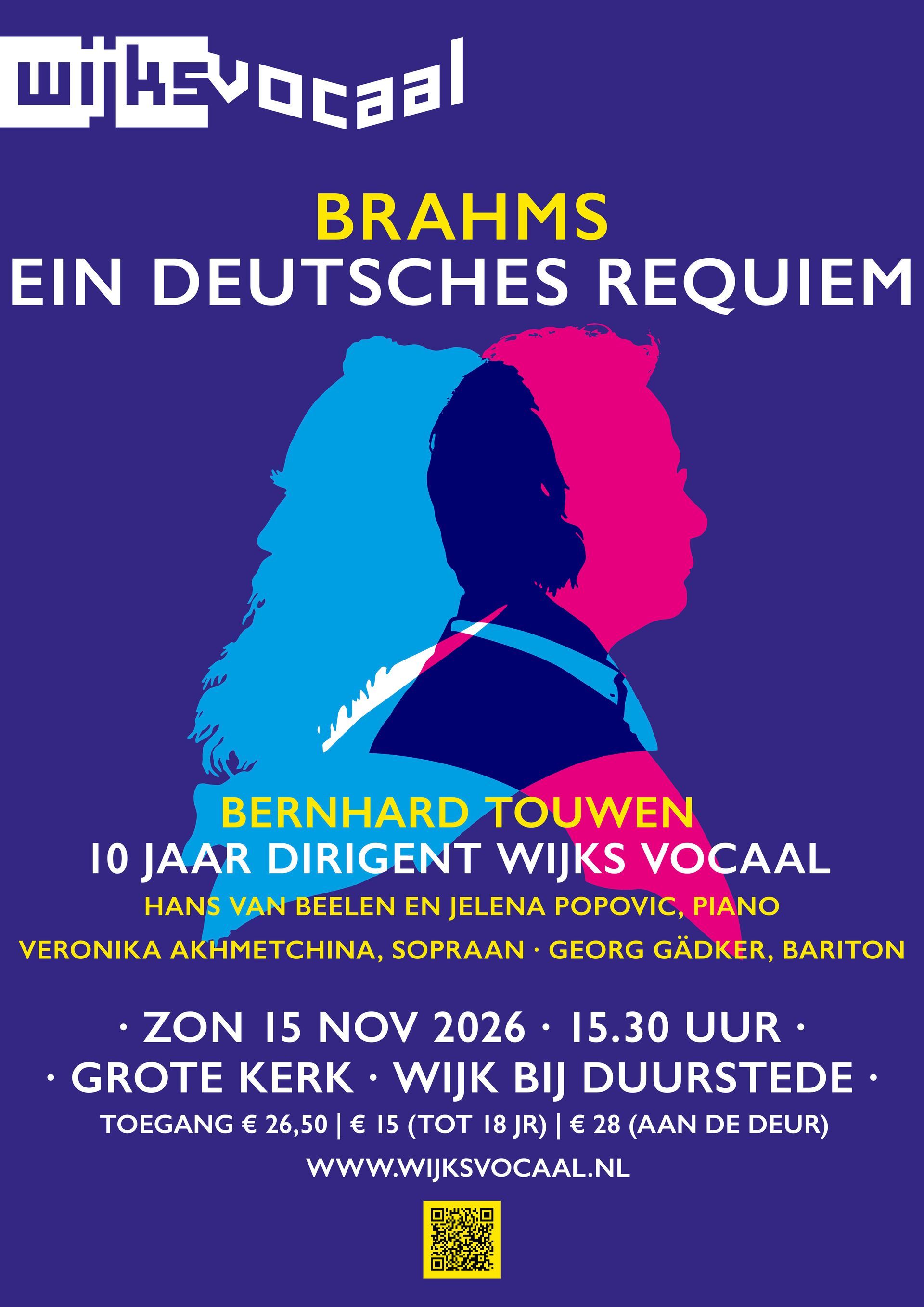 Poster: Christmas concert with a brass instrument; December 14, 2025, at the church in Wijk bij Duurstede.