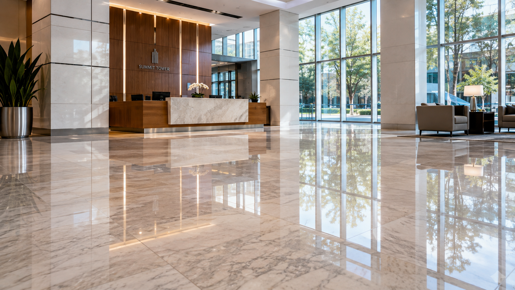 Commercial cleaning support for a hospitality and multi-tenant property in Metro Atlanta.