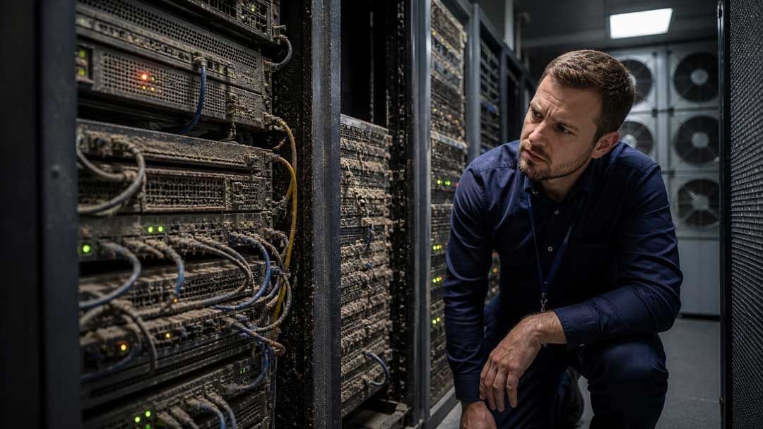 Neglected Server Room Dust Risks Costly Downtime
