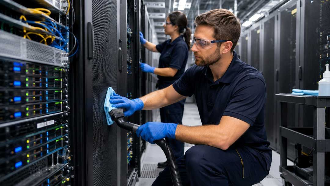 The special steps used by these pros bring big gains to server room cleaning in Atlanta, data centers, and other high-stakes spots.