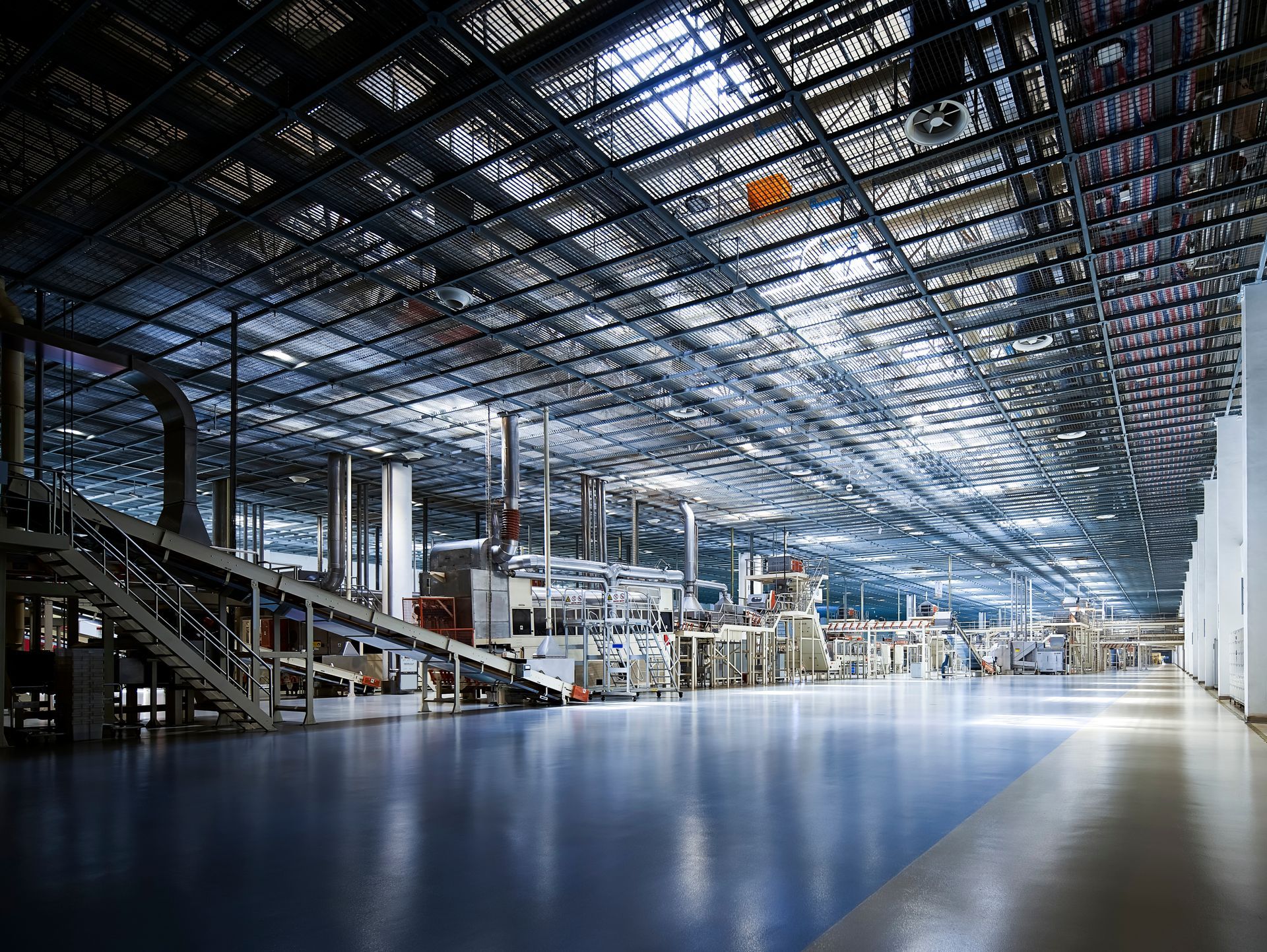 Professional warehouse cleaning equipment servicing a commercial facility in Metro Atlanta