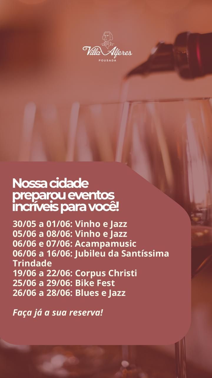 An advertisement for nossa cidade preparou eventos incriveis para você