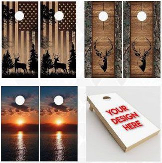 There are many different designs of cornhole boards.