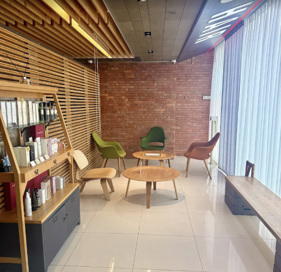 Relaxing lounge corner — inside JUNO HAIR Myeongdong Branch 4