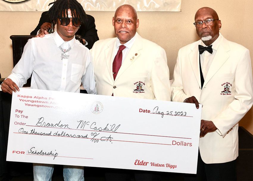 2023 Scholarship Awardee, Jerome Parm (Foundation Chairman), Benjamin McGee (Foundation Vice Chairman)
