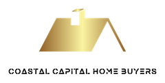 The logo for coastal capital home buyers shows a house with a roof.