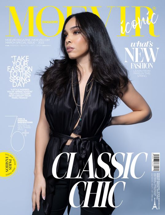 Front Cover Glam for Moevir Magazine 2023 – A bold and captivating look that embodies high-fashion elegance, featuring flawless skin, dramatic eyes, and a touch of artistry for a show-stopping cover moment.