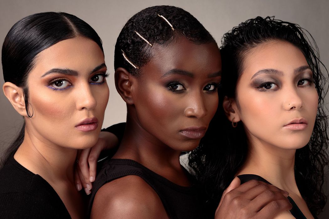 United in Elegance – A powerful trio celebrating beauty and strength in the 'Face of Queens' campaign. Each look is a testament to individuality and artistry, showcasing the unique essence of every queen. Together, they embody confidence, grace, and the vibrant spirit of royalty.