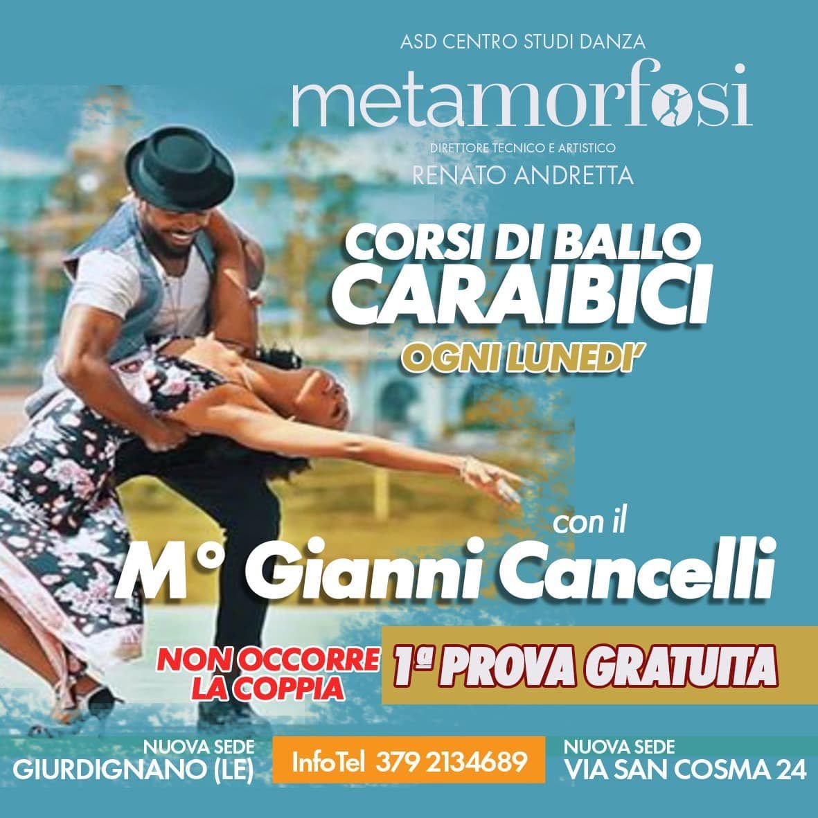 locandina corsi di ballo caraibici