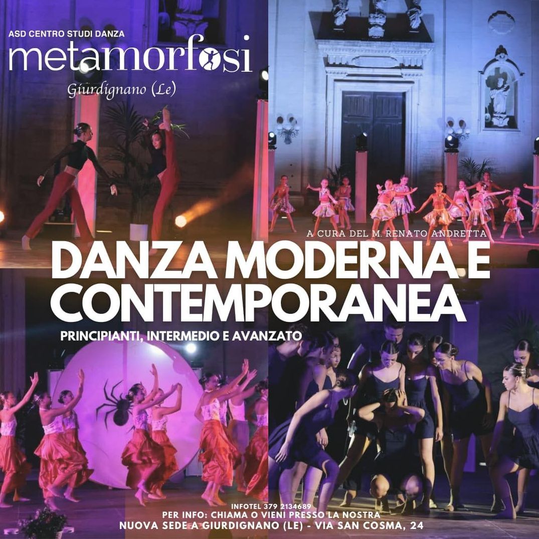 locandina danza moderna e contemporanea