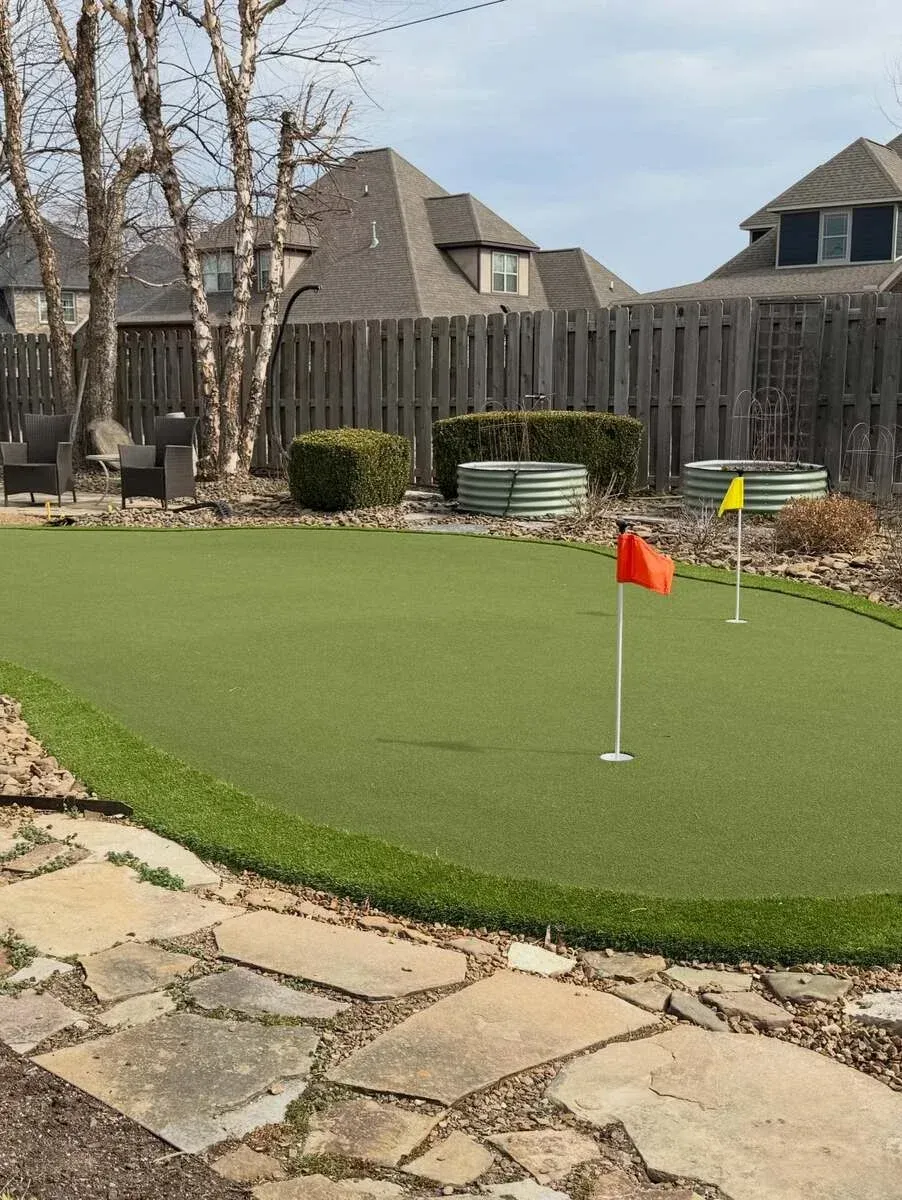 backyard golf putting green in springdale ar