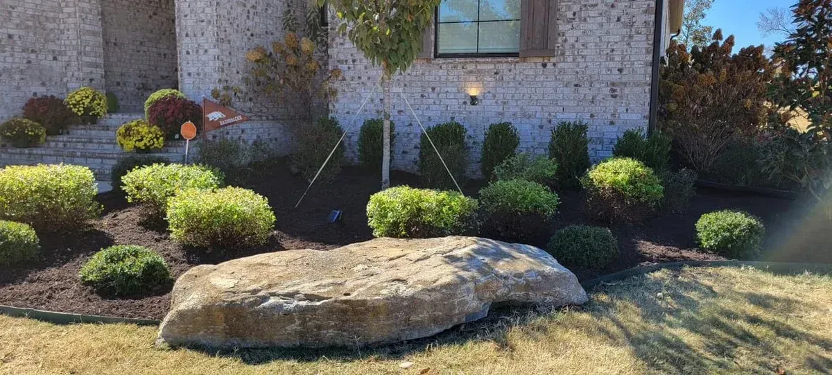 decorative boulders installations in springdale ar