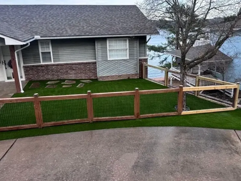 dog run and pet turf installation in springdale ar