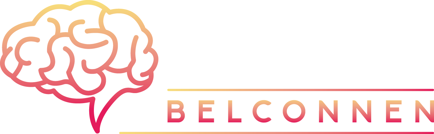 Logo with a brain icon, and text 