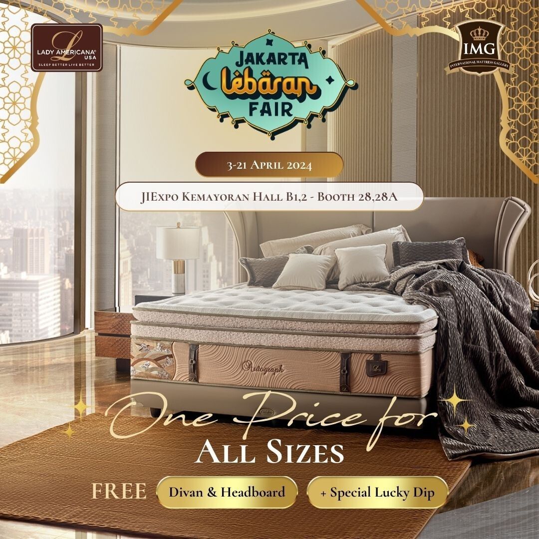 Koleksi Spring Bed Mewah Lady Americana Hadir di Jakarta Lebaran Fair 2024