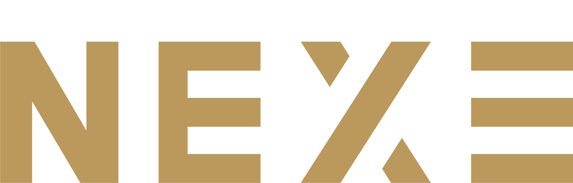 Golden-colored text reading NEXÉ, with an accent mark above the final